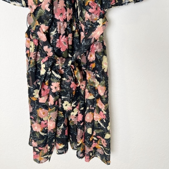 Tanya Taylor Mara Floral Print Flutter Sleeve Mini Dress - Picture 6 of 10